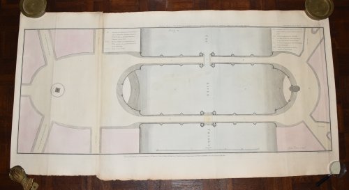 Plan of a double Bridge in Lieu of London Bridge affording convenient passage for Shipping without interruption to the Public. Plate Number XIV. Engraved for Appendix to the Third Report of the Select Committee of the House of Commons upon the improvement of the Port of London.
