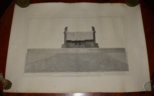 South Pier of the Great Arch of London Bridge. Plate Number VI. Exhibiting its present decayed State & Showing its being held together only by Iran Cramps; also showing two dangerous chasms in the centre. AA Stirling composed of timber, chalk & rubble stone. BBB Framework sunk from near Low 