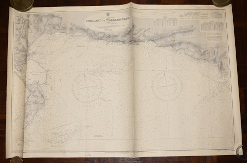 Original MAP Sea Chart DORSET. Admiralty Survey Portland to ST. Alban’s Head. Sheet 2610 Scale 1:30000 Shows areas of West Bay, Portland, Lulworth.