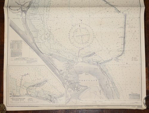 Original MAP Sea Chart DORSET. Admiralty Survey Portland Harbour. Sheet 2268 Scale 1:7900