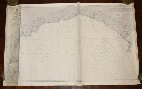 Original MAP Sea Chart DORSET. Admiralty Survey Berry Head to Portland. England South Coast. Sheet 3315 Scale 1:75000