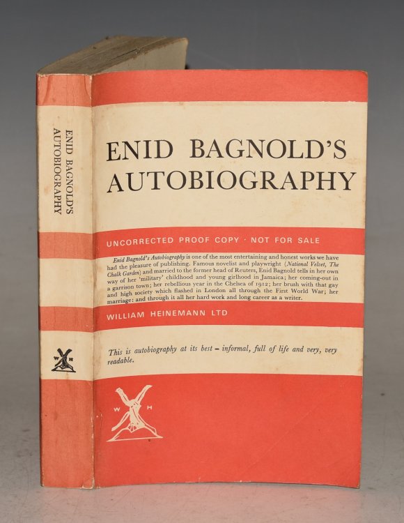 Enid Bagnold's Autobiography Uncorrected Proof Copy.