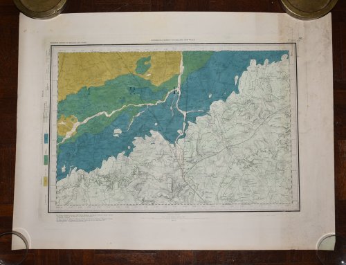 Ordnance Survey MAP SHEET XLVI (46) N.E North Hertfordshire Geological Survey of England & Wales Scale 1 inch to 1 mile.