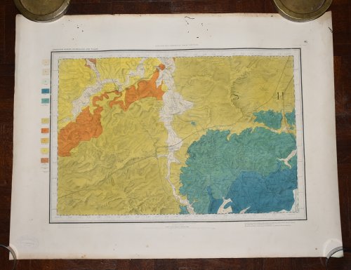 Ordnance Survey MAP SHEET XLVI (46) N.W Woburn. North Hertfordshire Geological Survey of England & Wales Scale 1 inch to 1 mile.