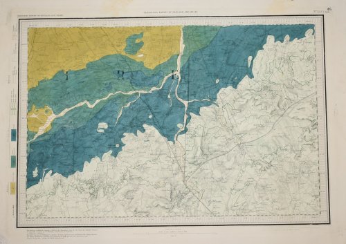 Ordnance Survey MAP SHEET XLVI (46) N.E North Hertfordshire Geological Survey of England & Wales Scale 1 inch to 1 mile.