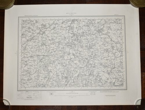 Ordnance Survey MAP Sheet 311 WELLINGTON. Survey of England & Wales Ordnance survey map showing areas WELLINGTON, CHARD, WILTON.