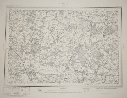 Ordnance Survey MAP Sheet 316 FARNHAM. Survey of England & Wales Ordnance survey map showing areas FARNHAM, FOREST OF BERE.