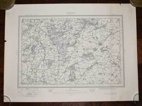 Ordnance Survey MAP Sheet 251 MALMESBURY. Survey of England & Wales Ordnance survey map showing areas MALMESBURY, TETBURY, WICKWAR.