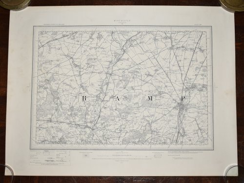 Ordnance Survey MAP Sheet 299 WINCHESTER. Survey of England & Wales Ordnance survey map showing areas WINCHESTER, MOTTISFONT, WHERWELL.