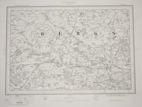 Ordnance Survey MAP Sheet 267 HUNGERFORD. Survey of England & Wales Ordnance survey map showing areas HUNGERFORD, FROXFIELD, RAMSBURY.
