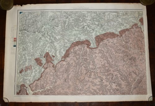 Large Hand Coloured Geological Ordnance Survey MAP SHEET 47 S.W Essex Geological Survey of England & Wales Scale 1 inch to 1 mile.