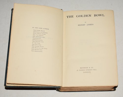 The Golden Bowl. A scarce to see first U.K. edition