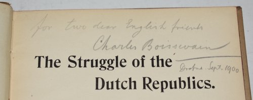 The Struggle of the Dutch Republics (Two Open Letters) By The Editor of the “Algemeen Handelsblad.” SIGNED COPY.
