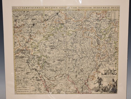 LARGE Antique Map of Le Duche de Luxembourg divise en fes Quartier a l’usage de monseigneur le duc de Bourgogne.