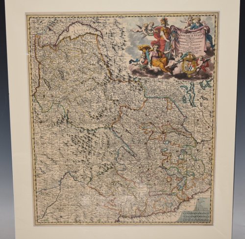 LARGE Antique Regiae Celsitudinis Sabaudicae Status consistens in Sabaudiae ac Montisferrati Ducatus, Pedemontii Principatum. The State of His Royal Highness Savoy consisting of the Duchy of Savoy and Montisferrat, the Principality of Piedmont.