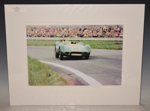 Large Original Photograph LISTER JAGUAR 3442cc a Scott-Brown GOODWOOD 22nd April 1957 Motorsport J-10 SIGNED by Martyn Wainwright