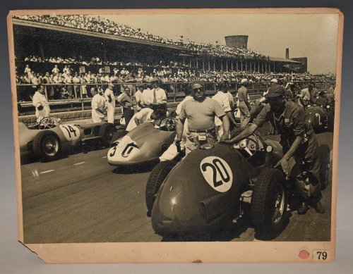 Large Original Photograph COMING TO THE START LINE Motorsport SIGNED by Martyn Wainwright.