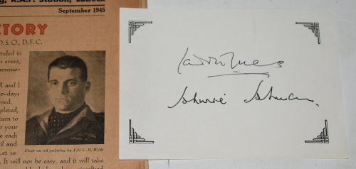 Souvenir Victory Number Tale Spin Number Two September 1945 PLUS Black ink autograph of British RAF fighter ace Johnnie Johnson