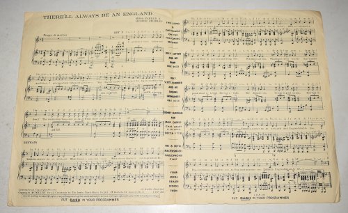 There'll Always Be an England. Sheet Music