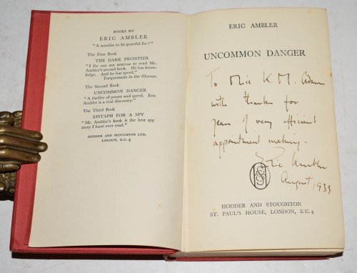 Uncommon Danger. Signed copy.