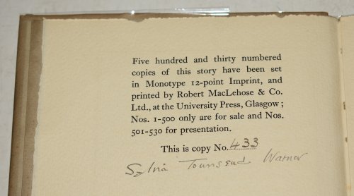 Some World Far From Ours. and ‘Stay, Corydon, Thou Swain’. Being number 18 of The Woburn Books. Signed limited edition, 433/500.