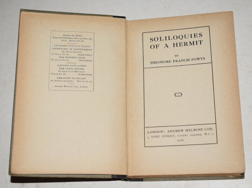Soliloquies Of A Hermit.