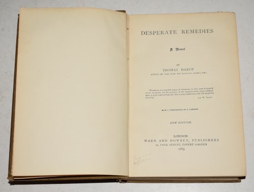 Desperate Remedies. A Novel. With a Frontispeice by F. Barnard. New Edition.