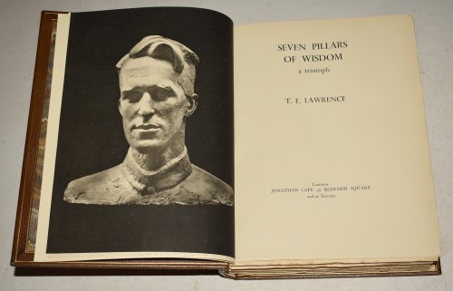 Seven Pillars of Wisdom. A Triumph. This copy has been transformed into a true collector's item with a beautifully gold-tooled full leather binding by award-winning binder Andrew Sims.