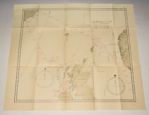 OTTOMAN Map of Ireland, United Kingdom & Norway. A rare and intriguing contemporary map printed in Ottoman script.