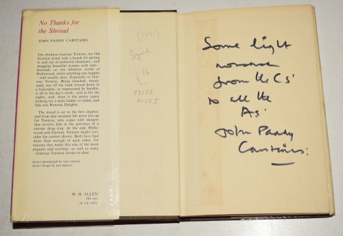 No Thanks For The Shroud. Signed copy.