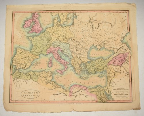 Engraved Original Antique Map: Romanum Imperium.