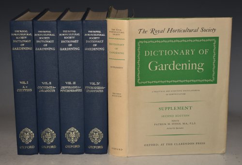 Dictionary of Gardening. The Royal Horticultural Society. A Practical & scientific Encyclopaedia of Horticulture. Ed.by F.J.Chittenden. Second edition by P.M.Synge: PLUS Supplement VOLUME.