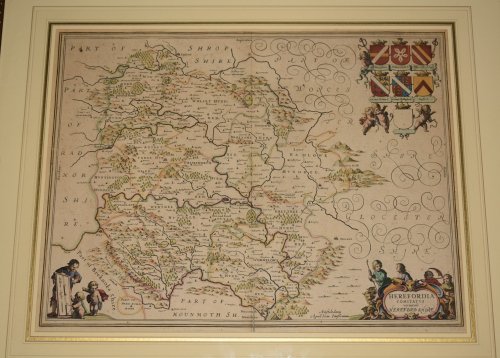 AN ORIGINAL ENGRAVED MAP OF Herefordshire. Herefordia Comitatus vernacule Hereford Shire