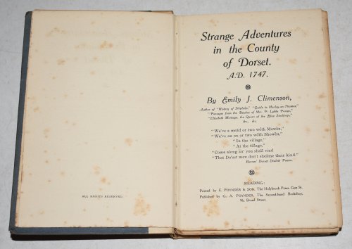 Strange Adventures in the County of Dorset, A.D.1747.