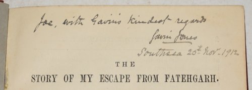 The Story of My Escape From Fatehgarh. (Reminiscences of The Indian Mutiny.) Signed Copy With Author’s Notes & Photograph.