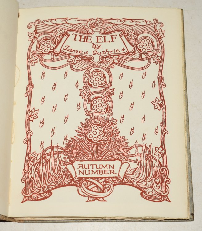 The Elf. Autumn Number A Sequence of The Seasons Written & Illustrated by James J. Guthrie. Limited Edition.