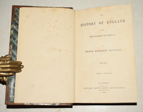The History Of England. From The Accession Of James The Second. In Five Volumes.