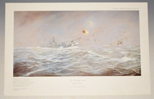 The Swordfish Attack. May 26th 1941 A print from an oil painting by John Hamilton