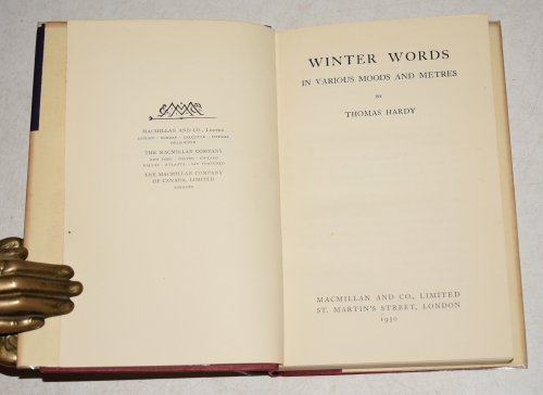 Winter Words. In Various Moods and Metres. First Pocket Edition.