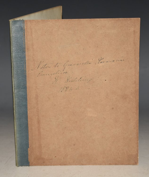 Handwritten Book "Notes To Greswell's Harmonia Evangelica."