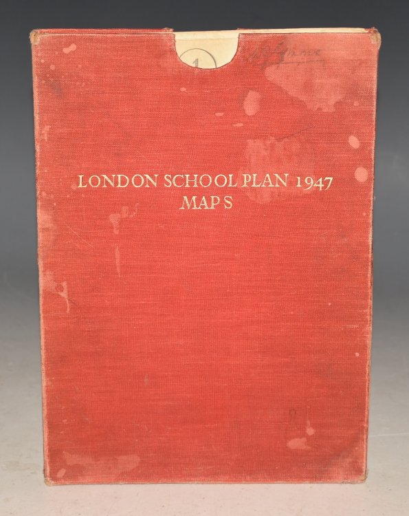 London School Plan 1947 - MAPS Map Part Only. Nine Maps, Complete. (Based on Messrs. Kelly’s Post Office Directory Maps. Printed by Vincent Brookes, Day & Son.)