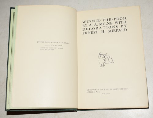 Winnie The Pooh Collection. Four Books; When We Were Very Young, Winnie the Pooh, House at Pooh Corner; Now We Are Six.