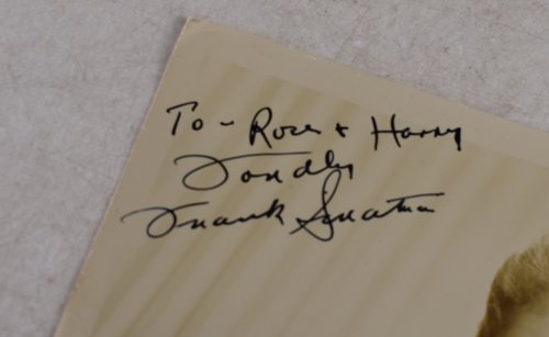 ORIGINAL Signed Photograph of a Young Frank Sinatra. Original black & white picture.