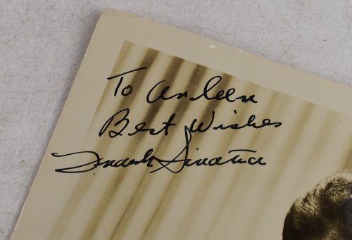 ORIGINAL Signed Photograph of a Young Frank Sinatra. Original black & white picture.