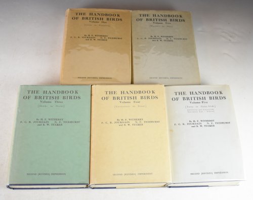 The Handbook of British Birds. I Crows to Flycatchers. II Warblers to Owls. III Hawks to Ducks. IV Cormorants to Crane. V Terns to Game-Birds.