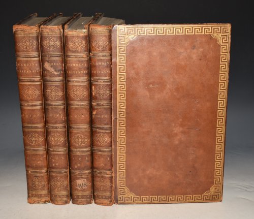 Britannia: or a Chorographical Description of the Flourishing Kingdoms of England, Scotland, and Ireland, and the Islands Adjacent. Edited Richard Gough. THE SECOND EDITION IN FOUR VOLUMES ILLUSTRATED WITH MAPS AND COPPER PLATES.