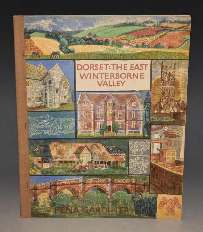 Dorset: The East Winterborne Valley. Designed, drawn, printed and published by Rena Gardiner.