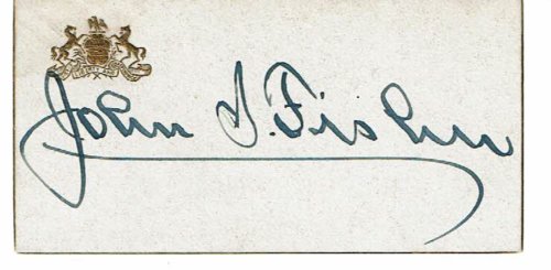 SIGNATURE ON A CARD WITH THE GOVERNOR'S SEAL.