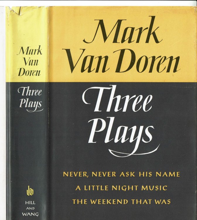 MARK VAN DOREN: THREE PLAYS.