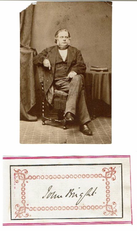 Image for AN ORIGINAL PHOTOGRAPH OF BRITISH RADICAL AND LIBERAL STATESMAN JOHN BRIGHT with HIS AUTOGRAPH. AN ORIGINAL PHOTOGRAPH OF BRITISH RADICAL AND LIBERAL STATESMAN JOHN BRIGHT with HIS AUTOGRAPH.